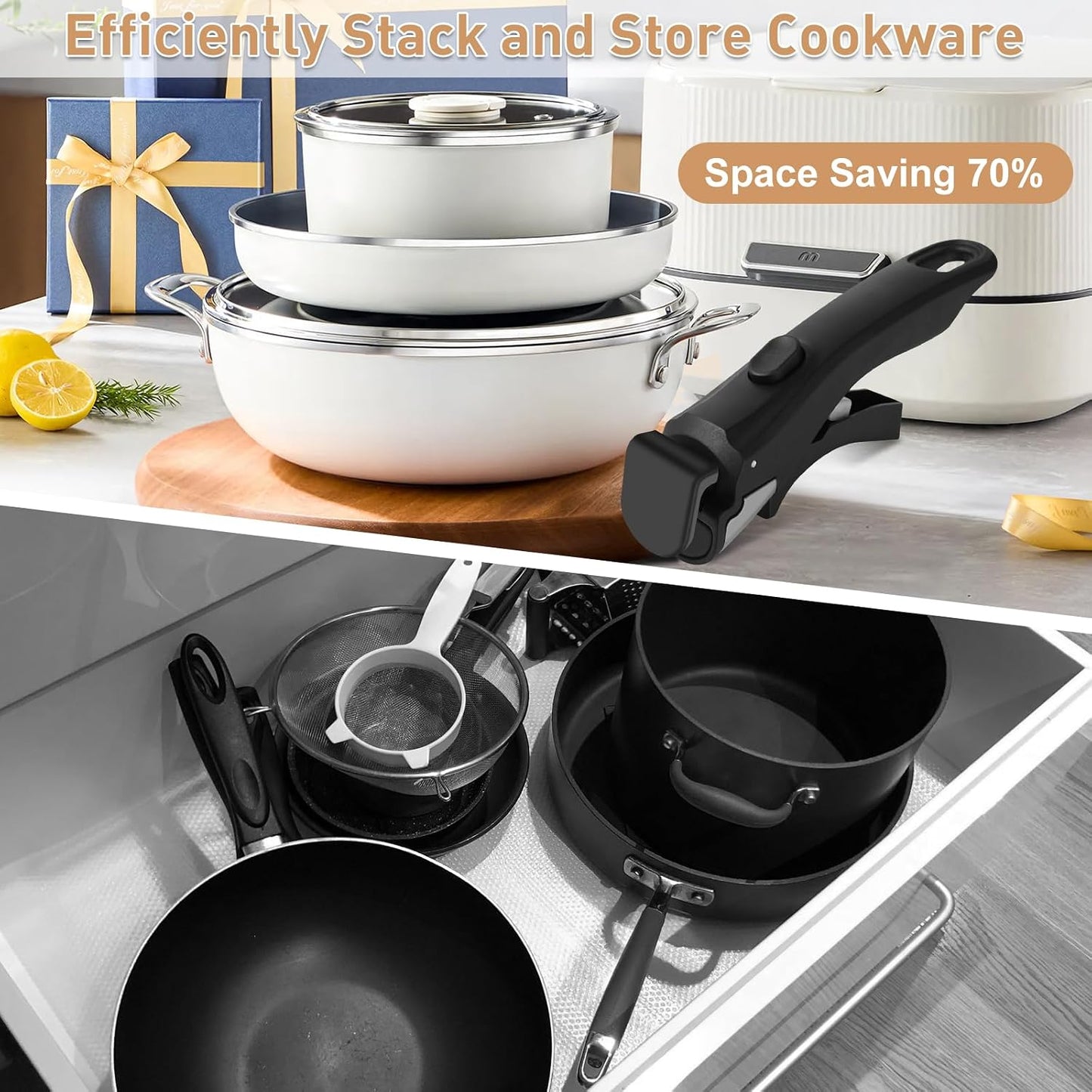 Multipurpose Universal Pot Handle - Detachable Holder for Cookware,