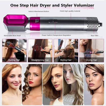 5 in 1 Hot Air Brush Hair Dryer & Volumizer