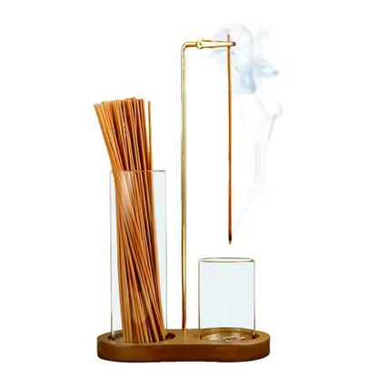 mess-free wooden agarabatti stand,