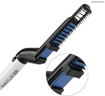 Electric beard straightener for men