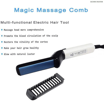 Electric beard straightener for men