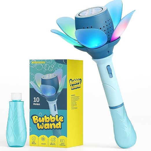lotus flower design bubble wand  kids toy