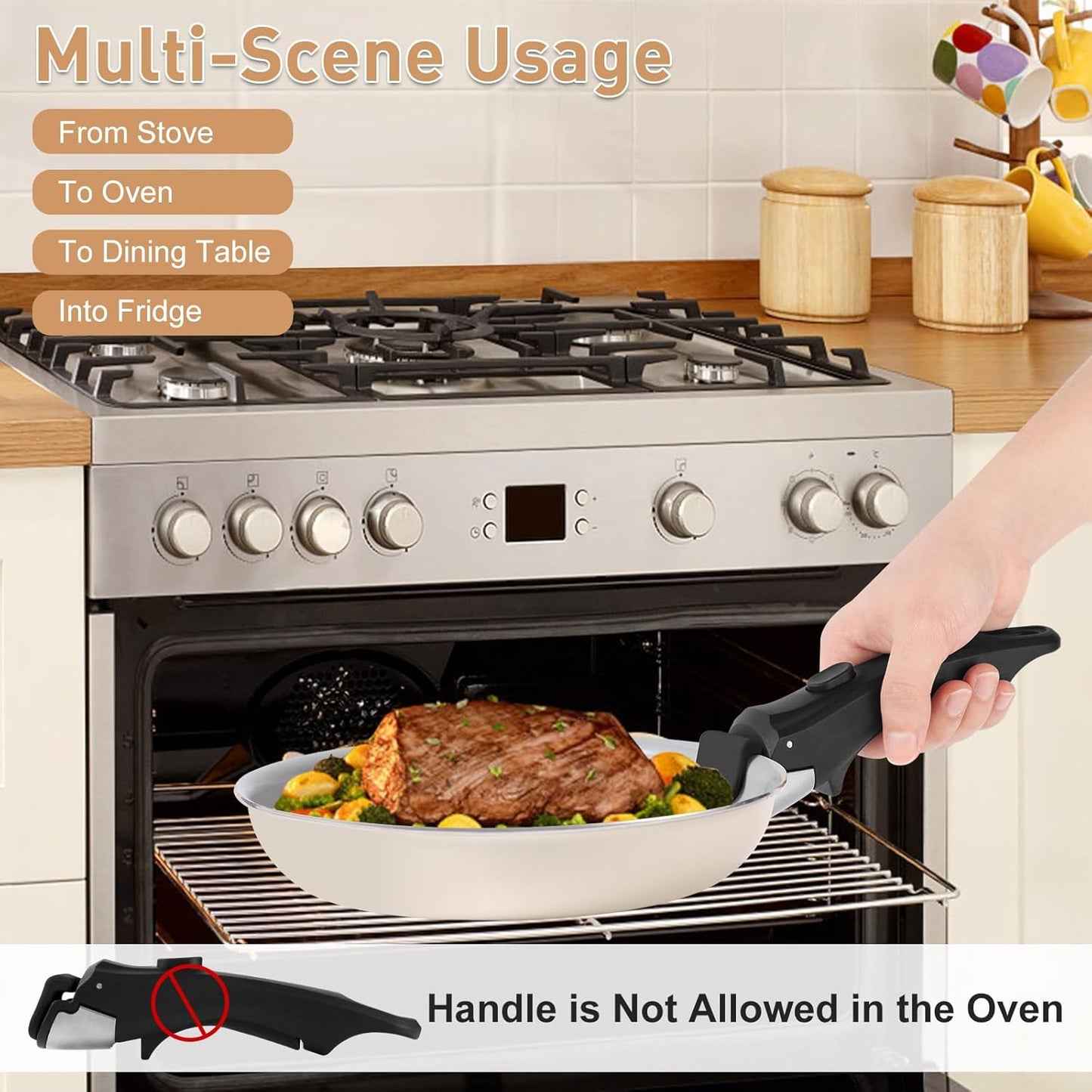Multipurpose Universal Pot Handle - Detachable Holder for Cookware,