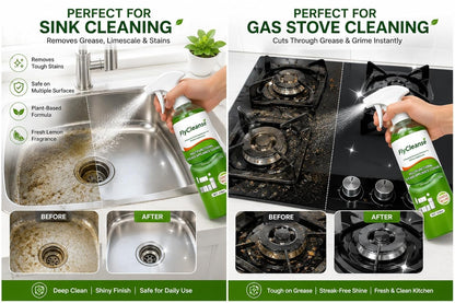 Flycleanse Multi Surface Kitchen Cleaner and Heavy Duty Grease & Oil Stain Remover(Pack of 2)