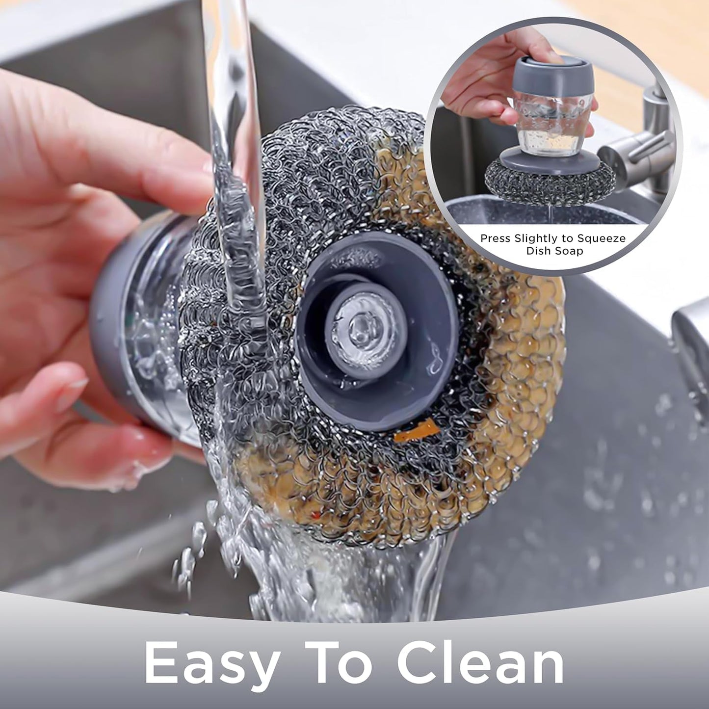 2 In 1 Liquid Soap Dispensing Brush (Pack of 2)