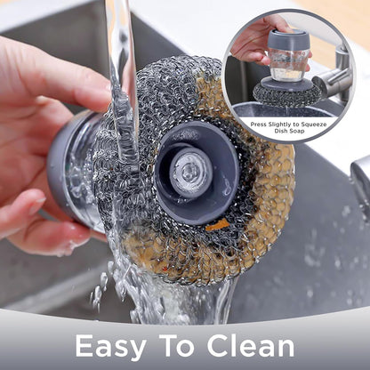2 In 1 Liquid Soap Dispensing Brush (Pack of 2)