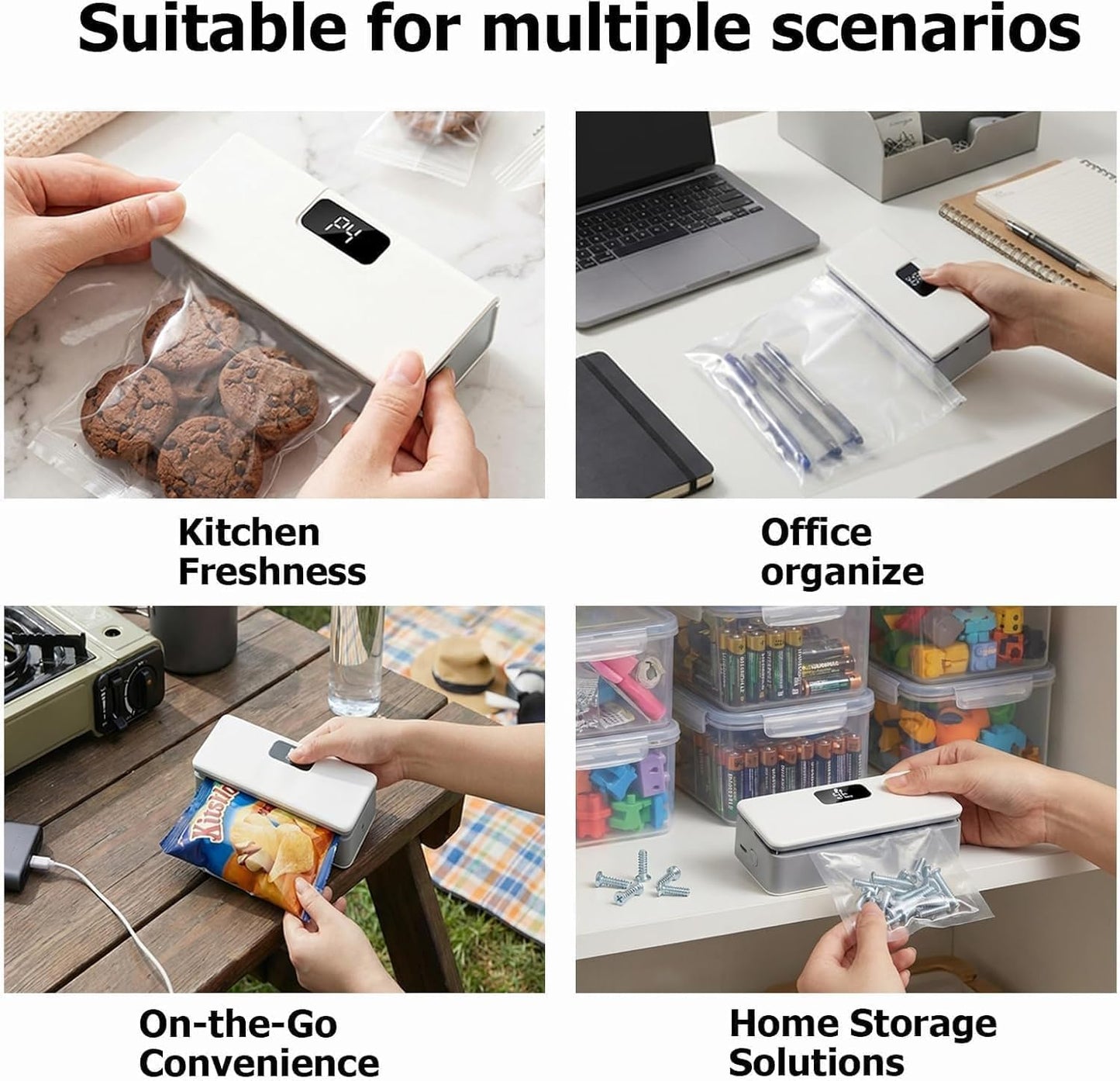 Portable Magnetic Food Packet Sealing Machine for Chips, Snacks, Dry Fruits & Kitchen Storage  Search Keywords
